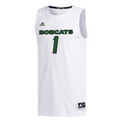 Ohio Bobcats Adidas #1 White Basketball Jersey