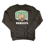 Ohio Bobcats Attack Cat Black Crewneck Sweatshirt