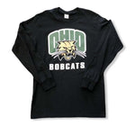 Ohio Bobcats Attack Cat Black Long Sleeve T-Shirt