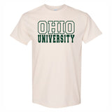 Ohio Bobcats Block Natural T-Shirt