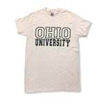 Ohio Bobcats Block Natural T-Shirt