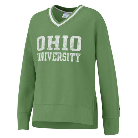 Ohio Bobcats Champion Women's Vintage Wash Reverse Weave Crew