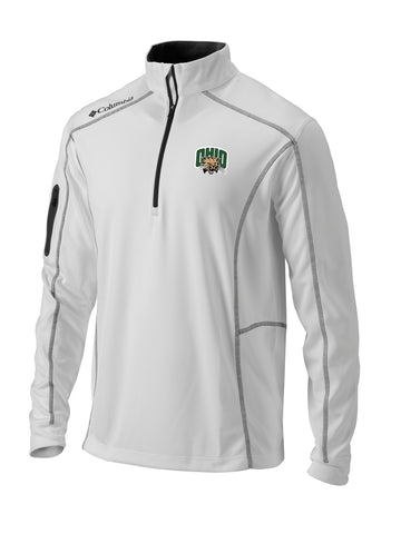 Ohio Bobcats Columbia White Omni-Wick Shotgun Quarter-Zip