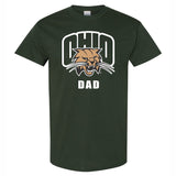 Ohio Bobcats Dad Attack Cat Forest Green T-Shirt
