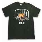 Ohio Bobcats Dad Attack Cat Forest Green T-Shirt