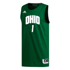 Ohio Bobcats Forest Green Adidas Basketball Jersey