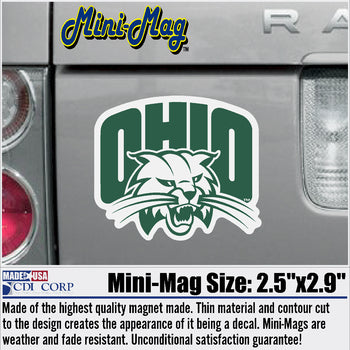 Ohio Bobcats Mini-Mag Attack Cat Decal