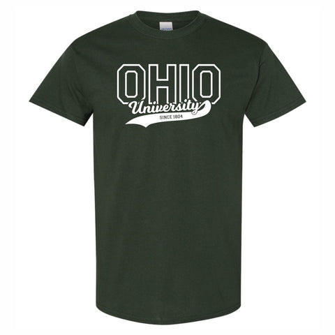 Ohio Bobcats Outline Since 1804 Forest Green T-Shirt