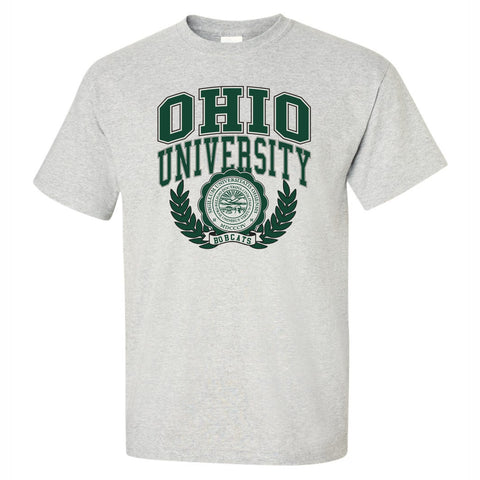 Ohio Bobcats Seal Gray Short Sleeve Tee