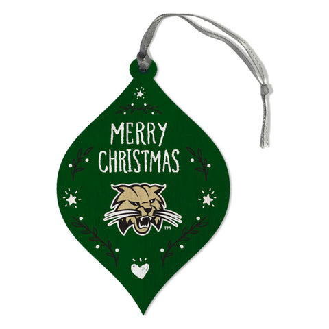 Ohio Bobcats Wooden Teardrop Ornament