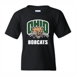 Ohio Bobcats Youth Attack Cat Black T-Shirt